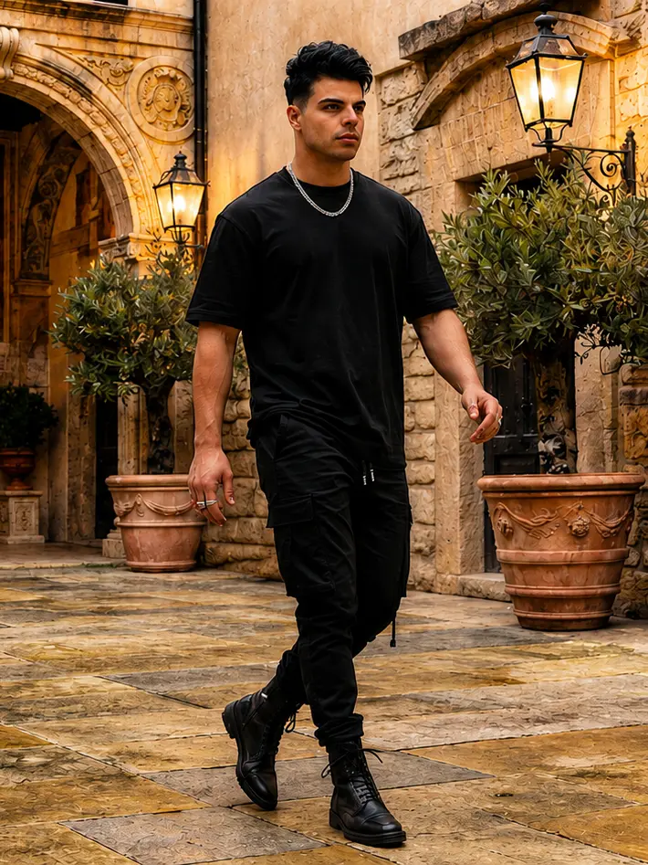 BLACK DROP SHOULDER